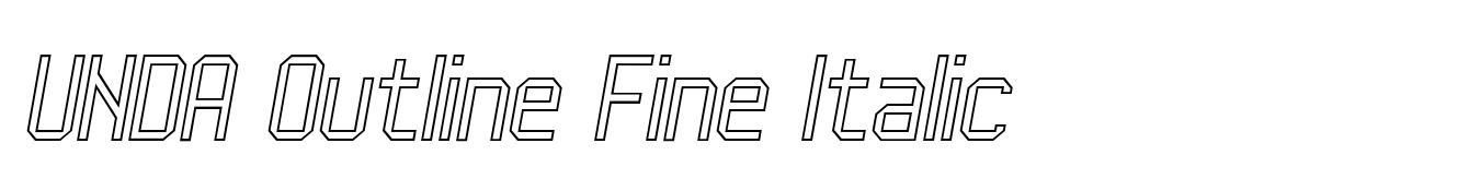 UNDA Outline Fine Italic